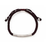 Bracelet cordon marron - vue 1