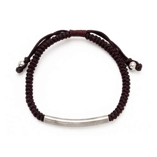 Bruine koord armband