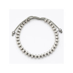 Bracelet acier coton gris - vue 1