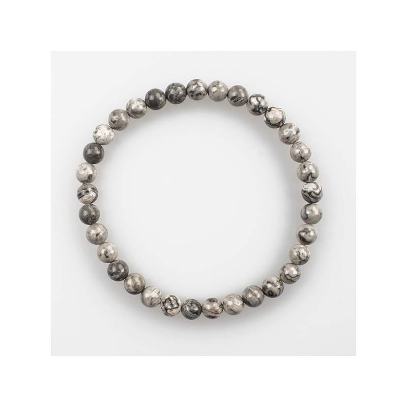 Bracelet pierres naturelles grises - vue 1