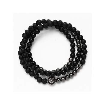 Armband van onyx en hematiet