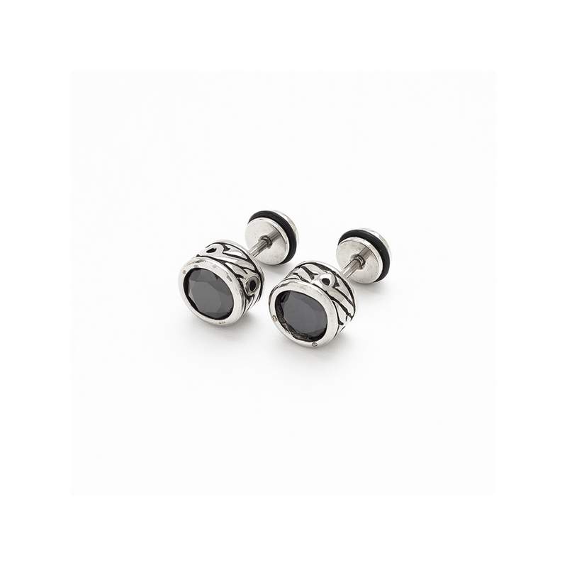Boucles d'oreilles acier - vue 1
