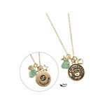 Collier laiton dore cancer - vue 1