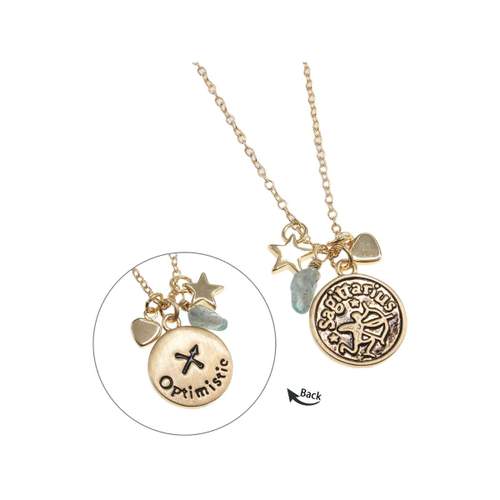 Collier laiton dore sagittaire