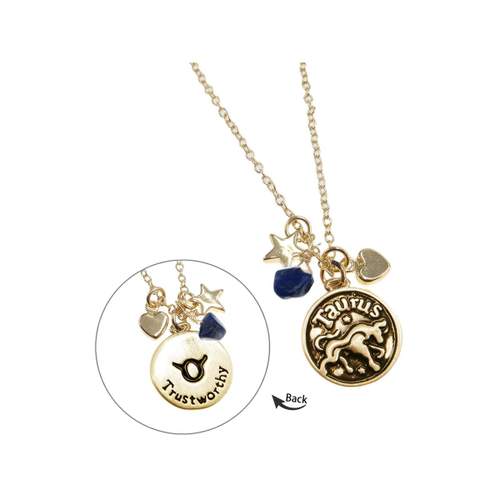 Collier laiton dore taureau