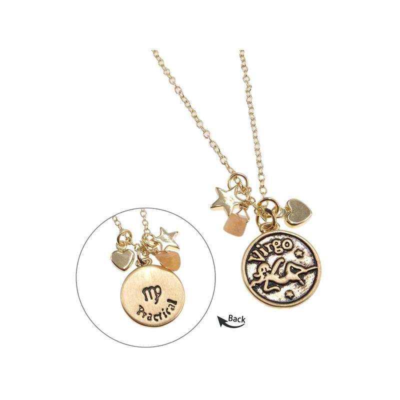 Collier laiton dore vierge - vue 1