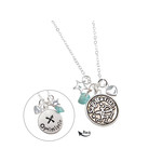 Collier laiton rhodié sagittaire - vue 1