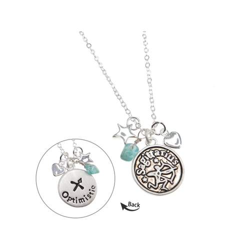 Collier laiton rhodié sagittaire