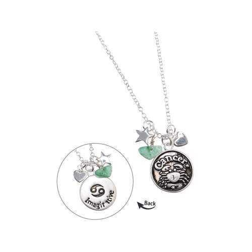 Collier laiton rhodié cancer