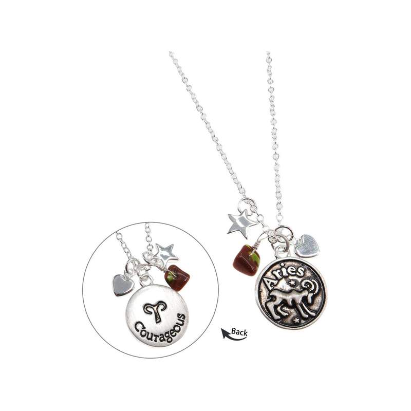 Collier laiton rhodié belier - vue 1