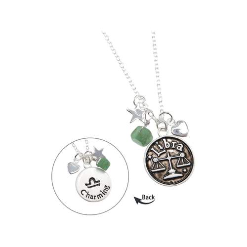 Balance rhodium-plated brass necklace