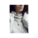 Collier laiton rhodié verseau - vue porté 2