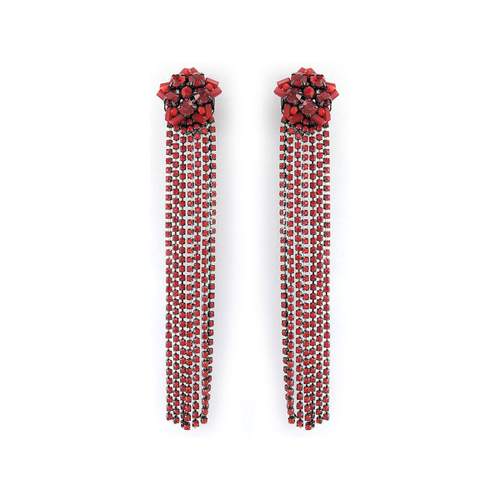 Clips d'oreilles fantaisie rouge