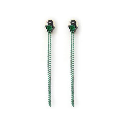 Clips d'oreilles fantaisie verts