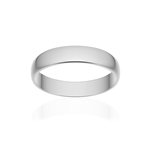 Alliance platine 950 poli demi-jonc 4 mm - vue 1