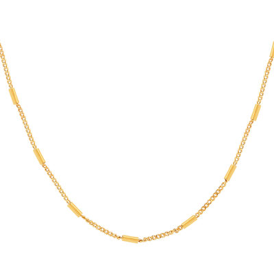 Collier plaqué or jaune 42 à 45 cm