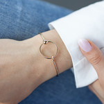 58 mm yellow gold-plated bracelet - view worn 1