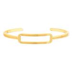 Bracelet plaqué or jaune motif cordage 58 mm - vue 1