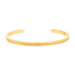 Bracelet plaqué or jaune, motif perlé 58 mm - vue 1