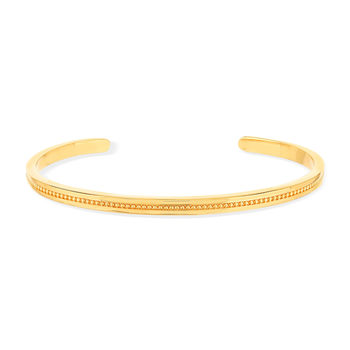 Bracelet plaqué or jaune, motif perlé 58 mm