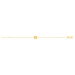 Geelgouden armband, zirkonia bloemmotief 18 cm - bekijk 2