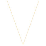 Collier plaqué or jaune, zirconias 45 cm - vue 2