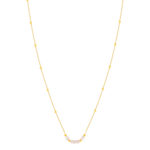 Collier plaqué or jaune quartz rose 42 à 47 cm - vue 2