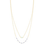 Gold-plated necklace amazonite seed beads 40 cm - view 2