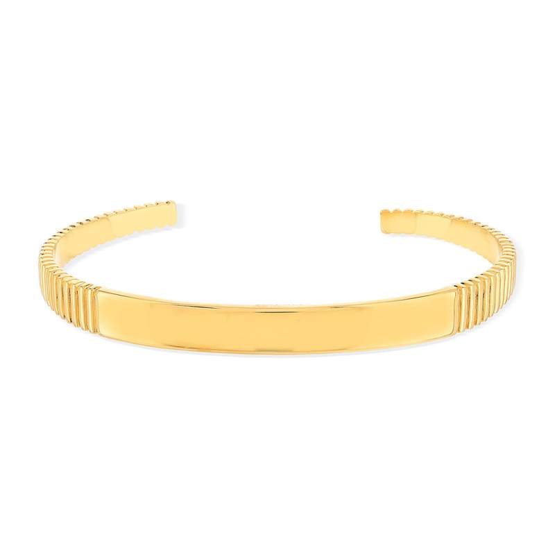 Bracelet plaqué or jaune personnalisable 62 mm - vue 1