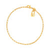 Bracelet plaqué or jaune motif cadenas zirconia 18 cm - vue V1