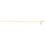 Bracelet plaqué or jaune motif cadenas zirconia 18 cm - vue 2