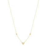 Geelgoud vergulde ketting met sterrenmotief en zirkonia's, 45 cm - afbeelding 2