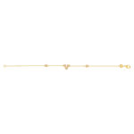 Yellow gold-plated bracelet with zirconia star motif 18 cm - view 2