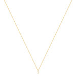 Collier plaqué or jaune zirconias 45 cm - vue 2