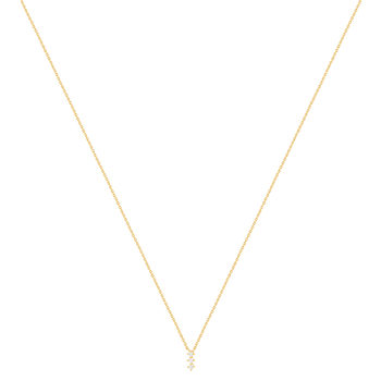 Collier plaqué or jaune zirconias 45 cm