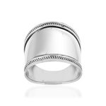 Bague argent 925 effet vieilli - vue 1