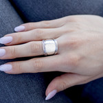 Bague argent 925 effet vieilli - vue porté 1