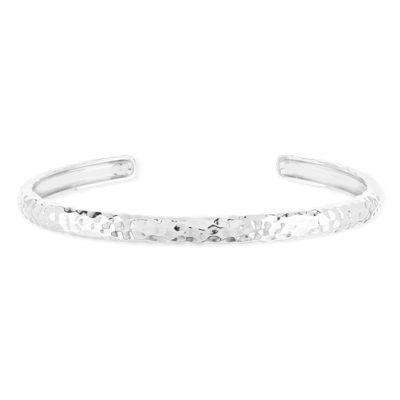 Bracelet argent 925 effet martelé 58 mm