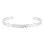 Bracelet argent 925 effet martelé 56 mm - vue 1