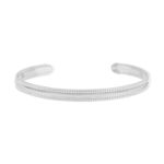 Bracelet argent 925 bord perlé - vue 1