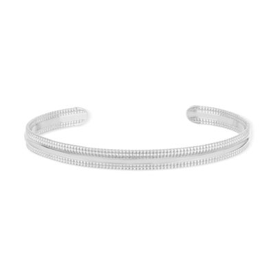 Bracelet argent 925 bord perlé