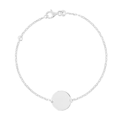 Bracelet argent 925 médaille personnalisable 18 cm