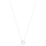 Collier argent 925 anneaux entrelacés personnalisables 45 cm - vue 2