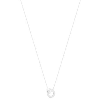 Collier argent 925 anneaux entrelacés personnalisables 45 cm