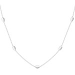 Collier argent 925 forme grain de riz 45 cm - vue 1