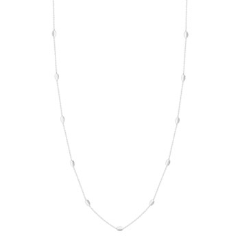 Collier argent 925 forme grain de riz 45 cm