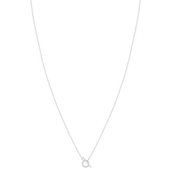 Collier argent 925 motif fermoir T/bar 45cm