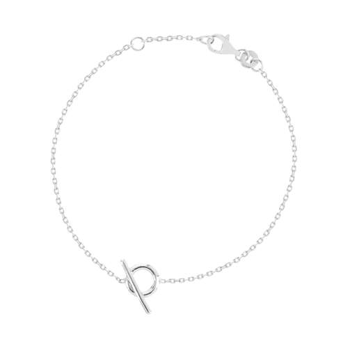 Bracelet argent 925 motif fermoir T/bar 18 cm.
