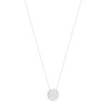 Collier argent 925 médaille martelée 45 cm - vue 2