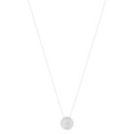 Collier argent 925, médaille perlée 45 cm - vue 2